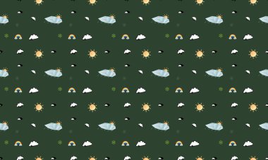 Farklı aksesuarlara sahip renkli arkaplan