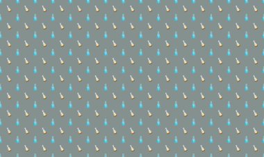 Farklı aksesuarlara sahip renkli arkaplan