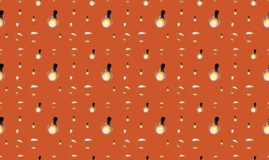 Farklı aksesuarlara sahip renkli arkaplan