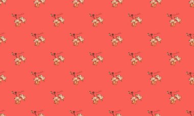 Farklı aksesuarlara sahip renkli arkaplan