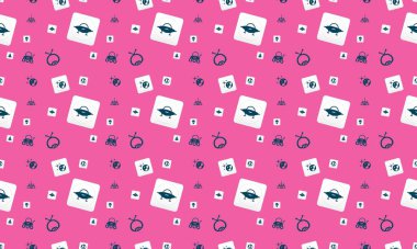 Farklı aksesuarlara sahip renkli arkaplan