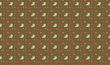 Farklı aksesuarlara sahip renkli arkaplan