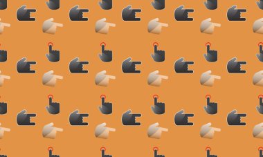 Farklı aksesuarlara sahip renkli arkaplan