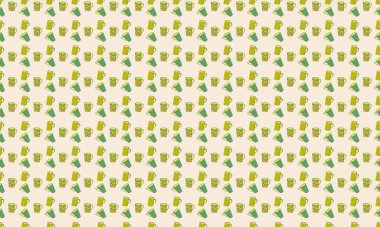 Farklı aksesuarlara sahip renkli arkaplan