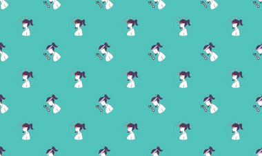 Farklı aksesuarlara sahip renkli arkaplan