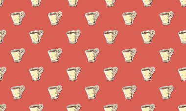 Farklı aksesuarlara sahip renkli arkaplan