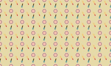 Farklı aksesuarlara sahip renkli arkaplan