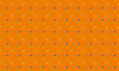 Farklı aksesuarlara sahip renkli arkaplan