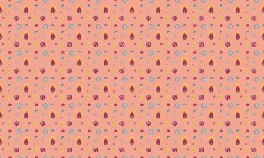 Farklı aksesuarlara sahip renkli arkaplan