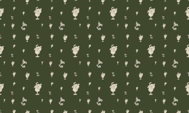 Farklı aksesuarlara sahip renkli arkaplan