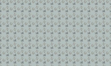 Farklı aksesuarlara sahip renkli arkaplan