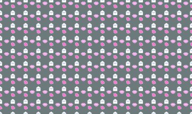 Farklı aksesuarlara sahip renkli arkaplan