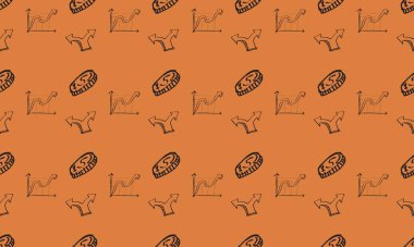 Farklı aksesuarlara sahip renkli arkaplan