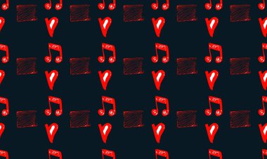 Farklı aksesuarlara sahip renkli arkaplan