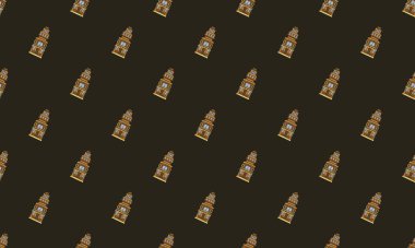 Farklı aksesuarlara sahip renkli arkaplan