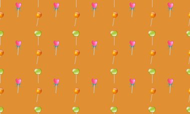 Farklı aksesuarlara sahip renkli arkaplan