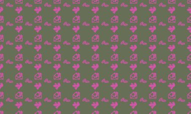 Farklı aksesuarlara sahip renkli arkaplan