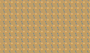 Farklı aksesuarlara sahip renkli arkaplan