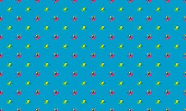 Farklı aksesuarlara sahip renkli arkaplan