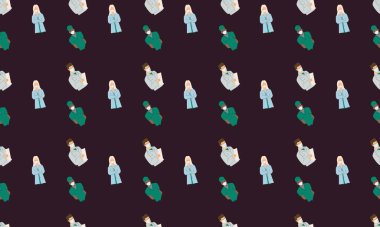 Farklı aksesuarlara sahip renkli arkaplan