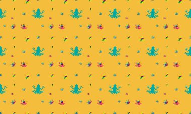 Farklı aksesuarlara sahip renkli arkaplan