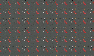 Farklı aksesuarlara sahip renkli arkaplan