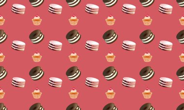 Farklı aksesuarlara sahip renkli arkaplan