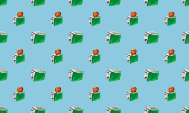 Farklı aksesuarlara sahip renkli arkaplan