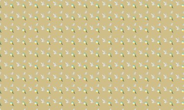 Farklı aksesuarlara sahip renkli arkaplan