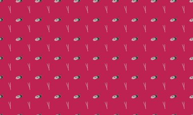 Farklı aksesuarlara sahip renkli arkaplan