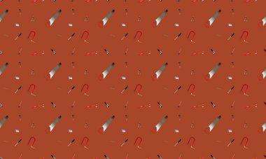 Farklı aksesuarlara sahip renkli arkaplan