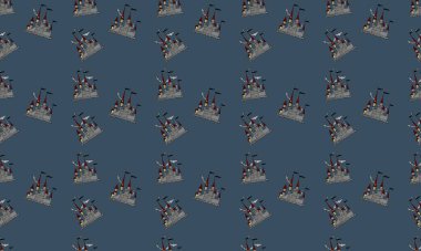 Farklı aksesuarlara sahip renkli arkaplan