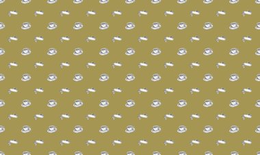 Farklı aksesuarlara sahip renkli arkaplan