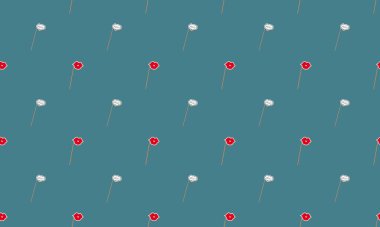 Farklı aksesuarlara sahip renkli arkaplan