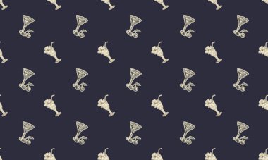 Farklı aksesuarlara sahip renkli arkaplan