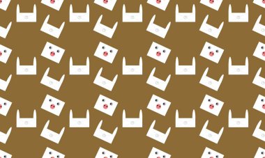 Farklı aksesuarlara sahip renkli arkaplan