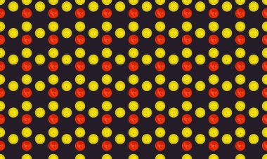 Farklı aksesuarlara sahip renkli arkaplan