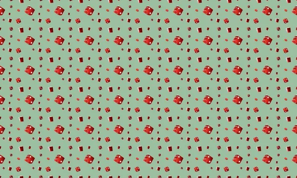 Farklı aksesuarlara sahip renkli arkaplan