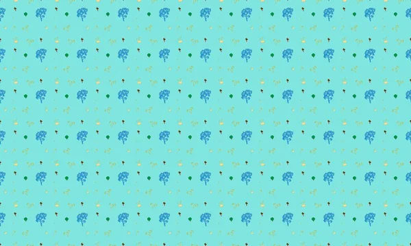 Farklı aksesuarlara sahip renkli arkaplan