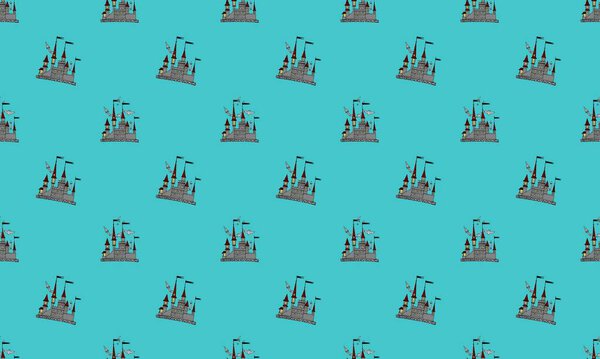 Цветной фон с различными аксессуарами