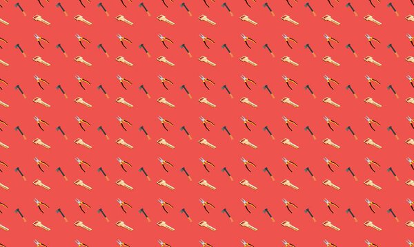 Цветной фон с различными аксессуарами