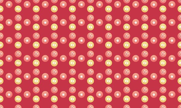 Colored background with different accessories