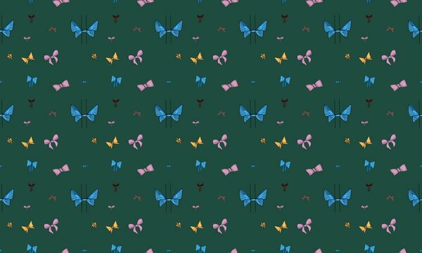 Colored background with different accessories