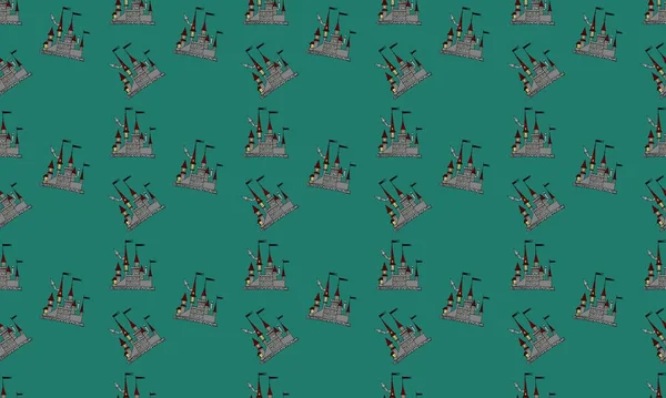 Farklı aksesuarlara sahip renkli arkaplan