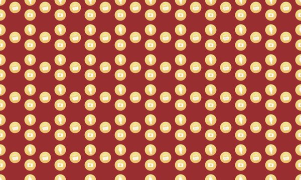 Colored background with different accessories