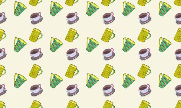 Цветной фон с различными аксессуарами