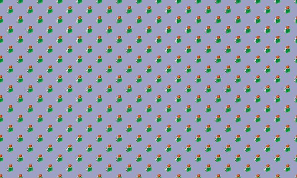 Colored background with different accessories