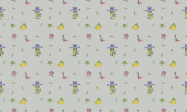 Farklı aksesuarlara sahip renkli arkaplan