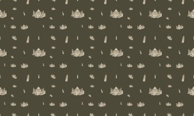 Farklı aksesuarlara sahip renkli arkaplan