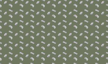 Farklı aksesuarlara sahip renkli arkaplan